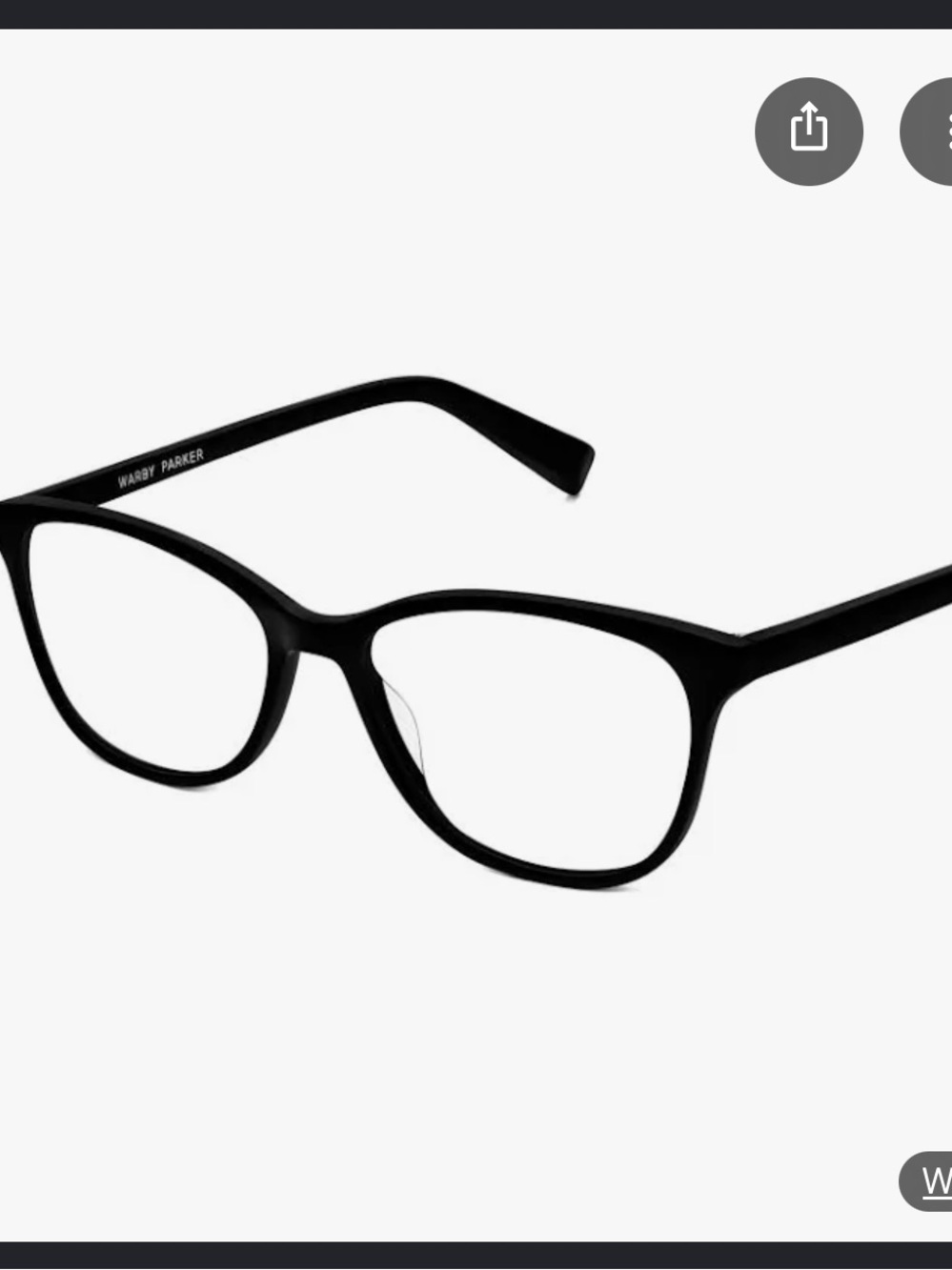 Warby Parker Black Cat-Eye Blue Light Glasses
